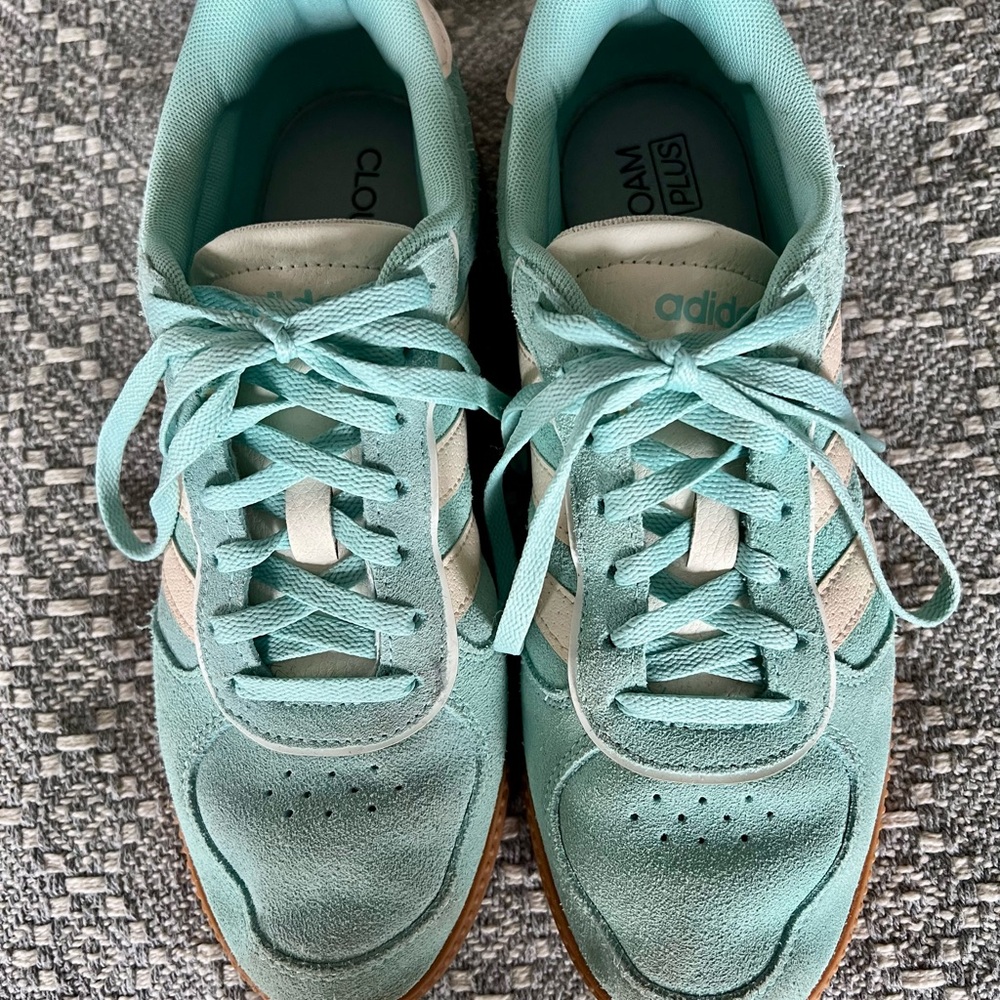 Adidas Light Teal Athletic Shoes
